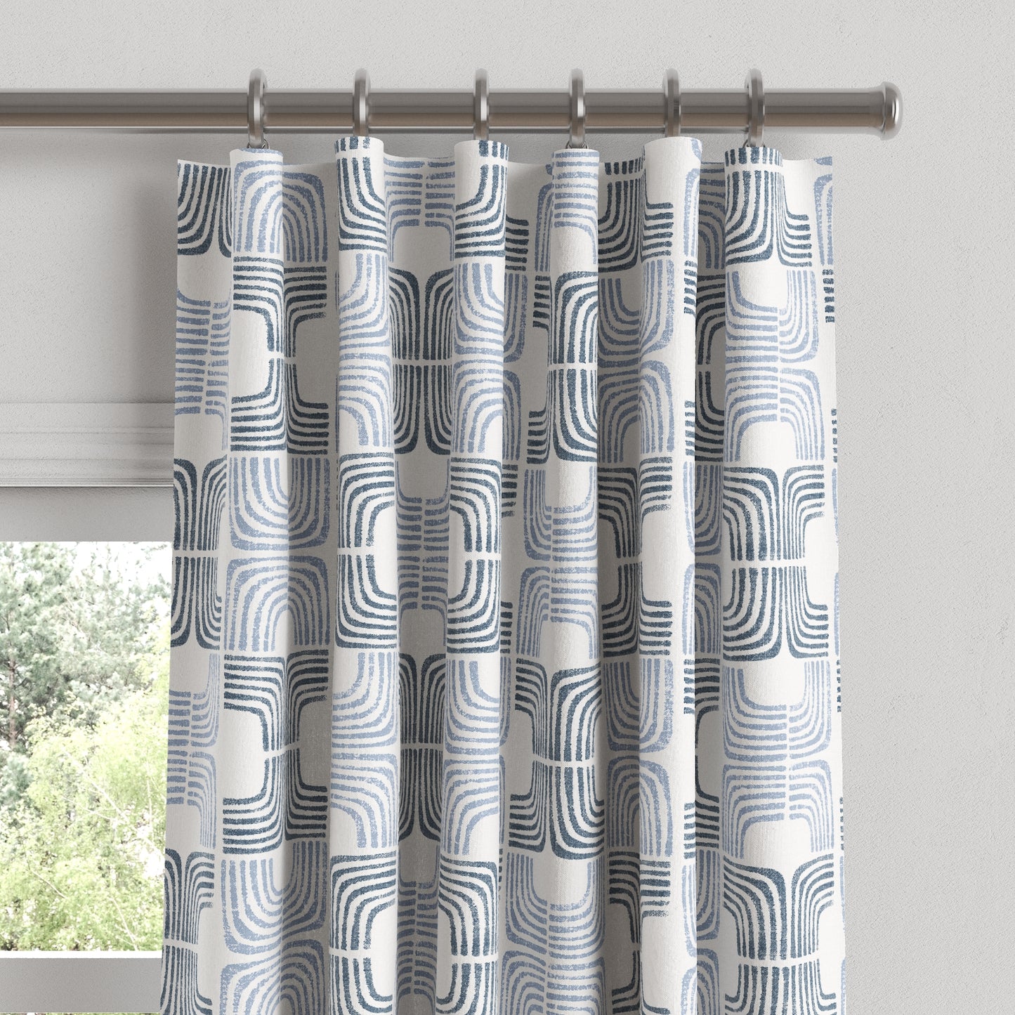 Convertible Drapery in Groovy - Denim