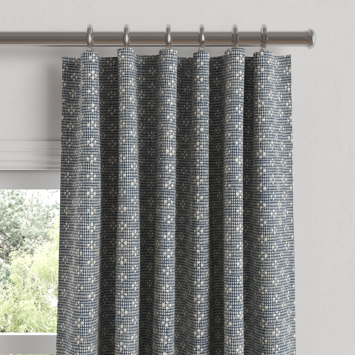 Convertible Drapery in Ditsy - Indigo
