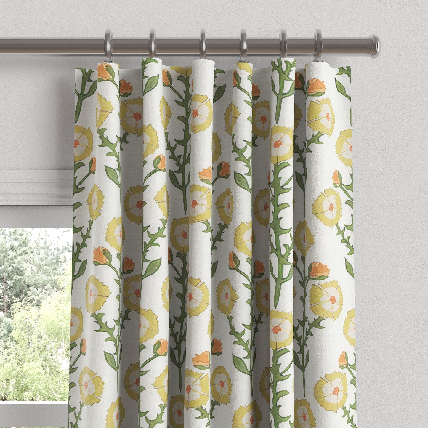 Convertible Drapery in Cottage Flowers - Sunbeam