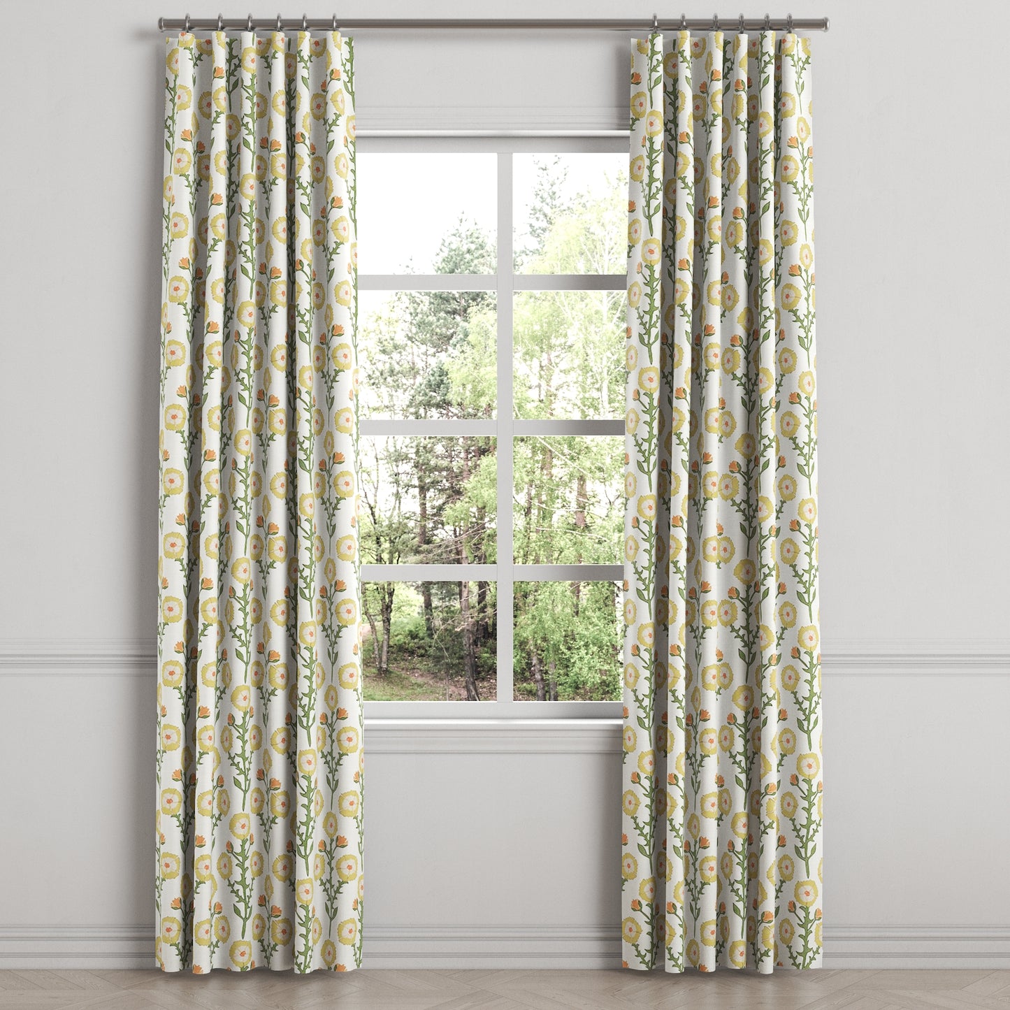 Convertible Drapery in Cottage Flowers - Sunbeam