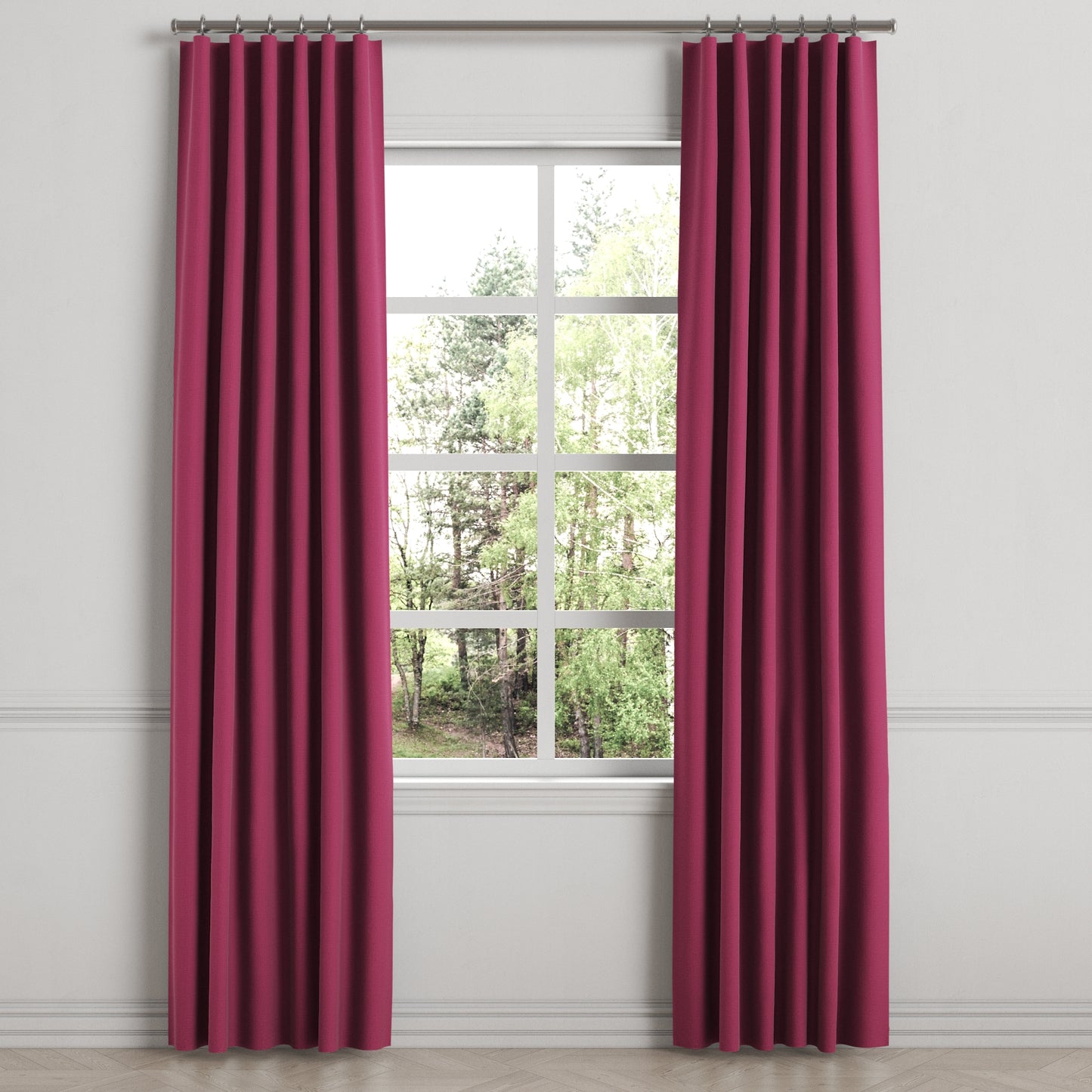 Convertible Drapery in Lush Linen - Beet