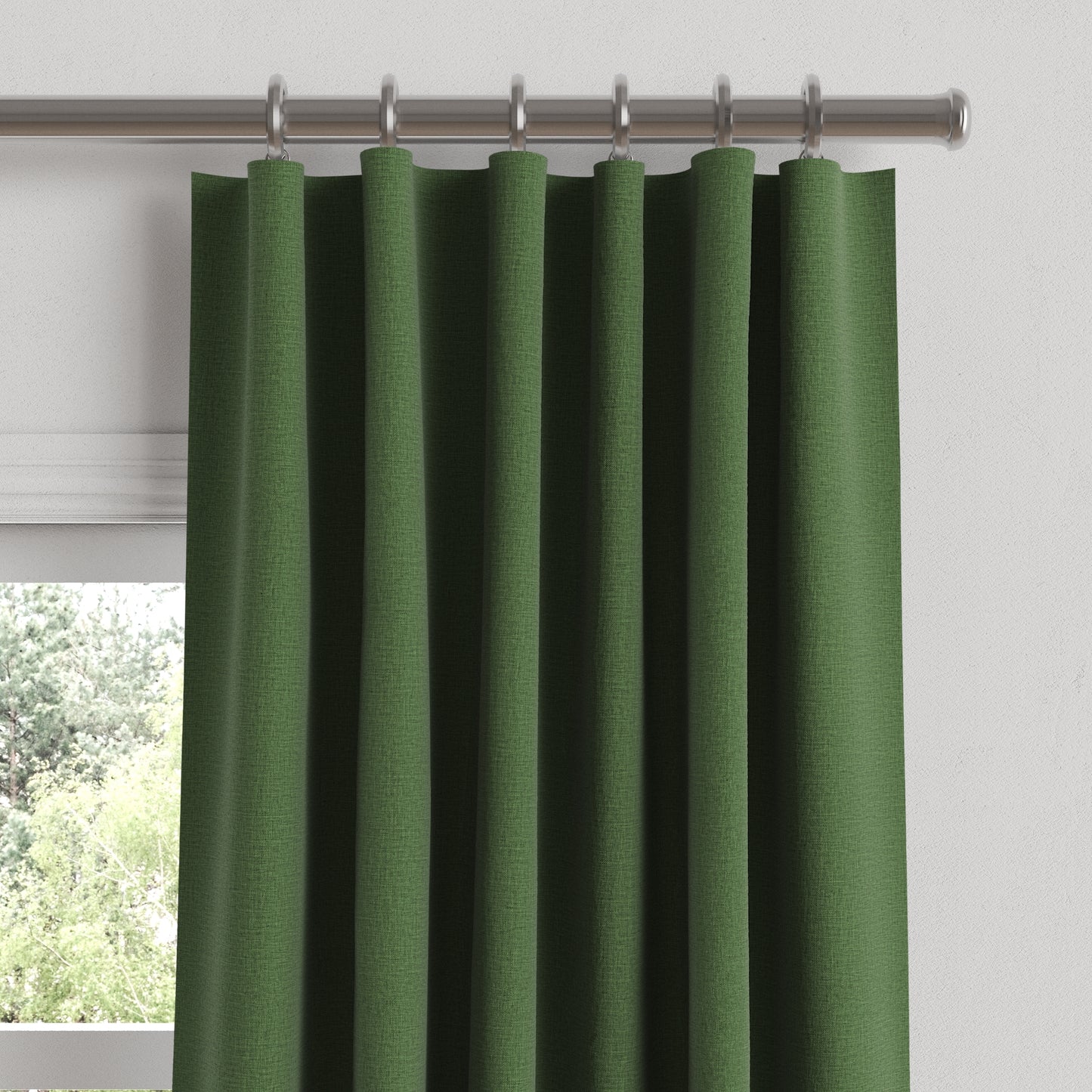 Convertible Drapery in Lush Linen - Forest