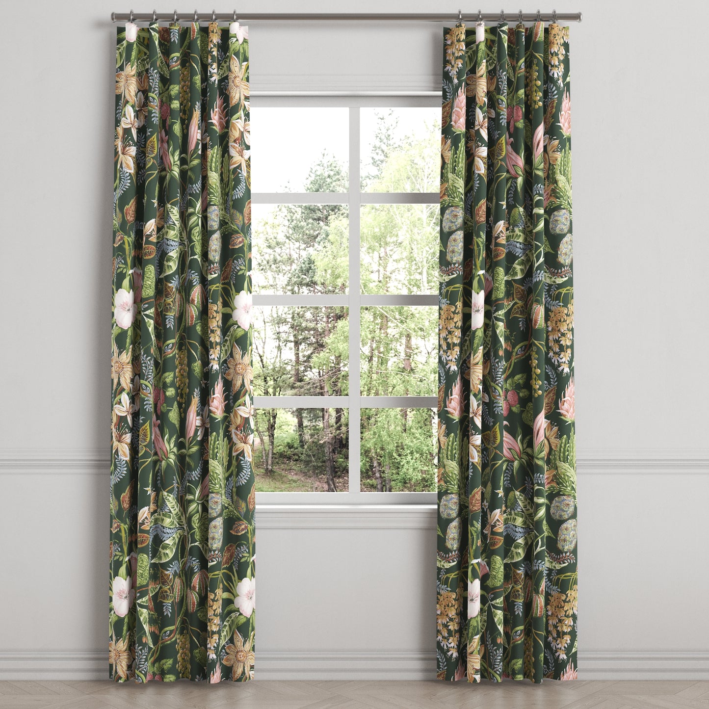 Convertible Drapery in Botanical - Forest