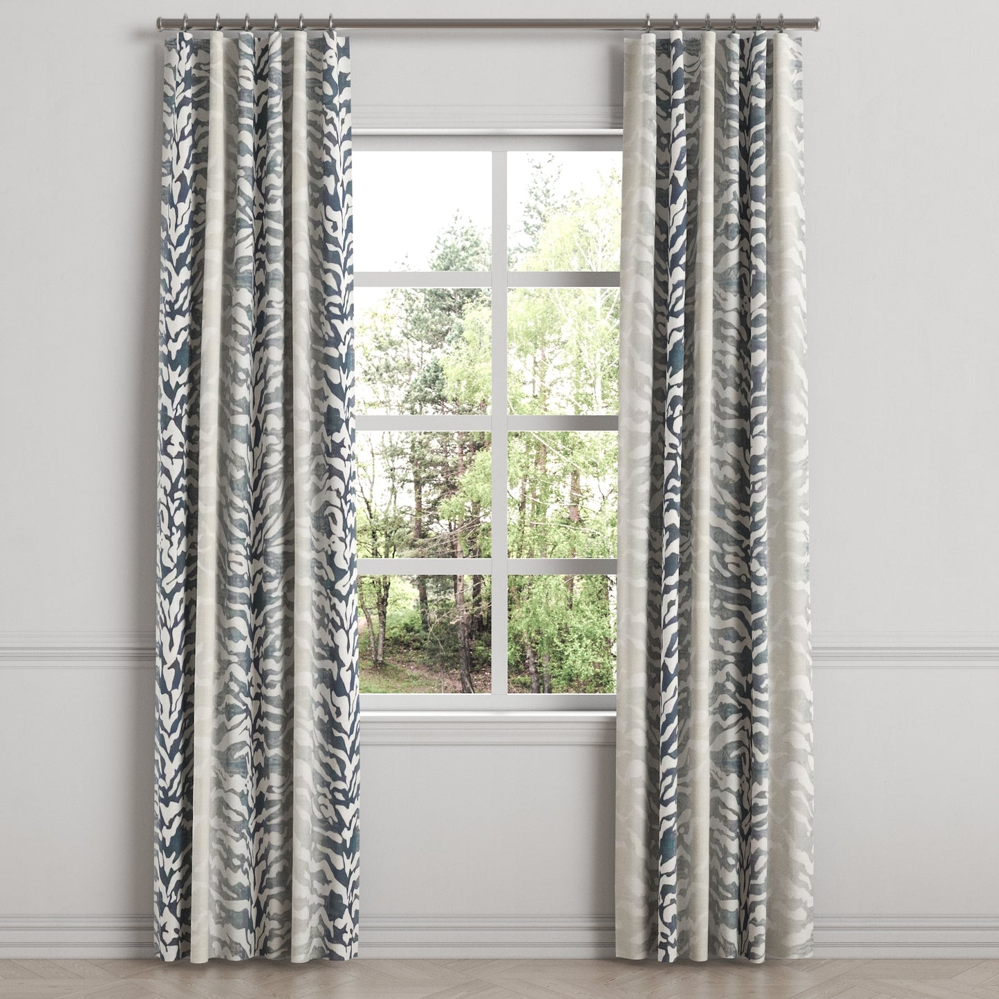 Convertible Drapery in Tiger - Blue