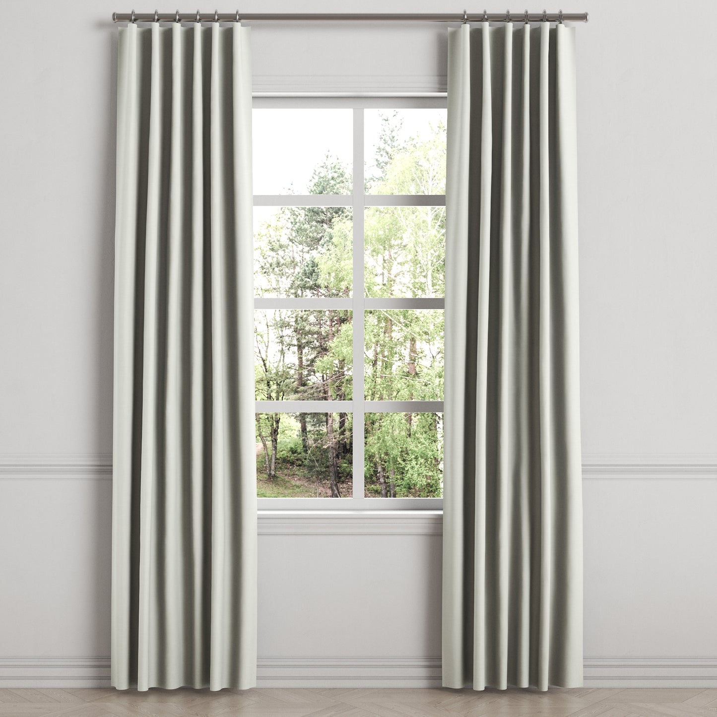 Convertible Drapery in Classic Linen - Silver