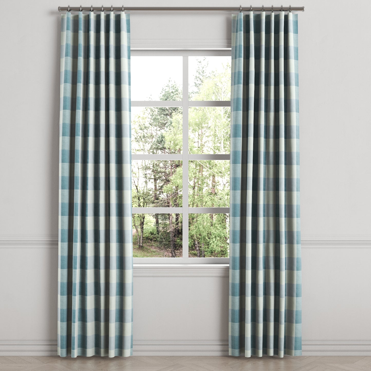 Convertible Drapery in Foxy Plaid - Harbor