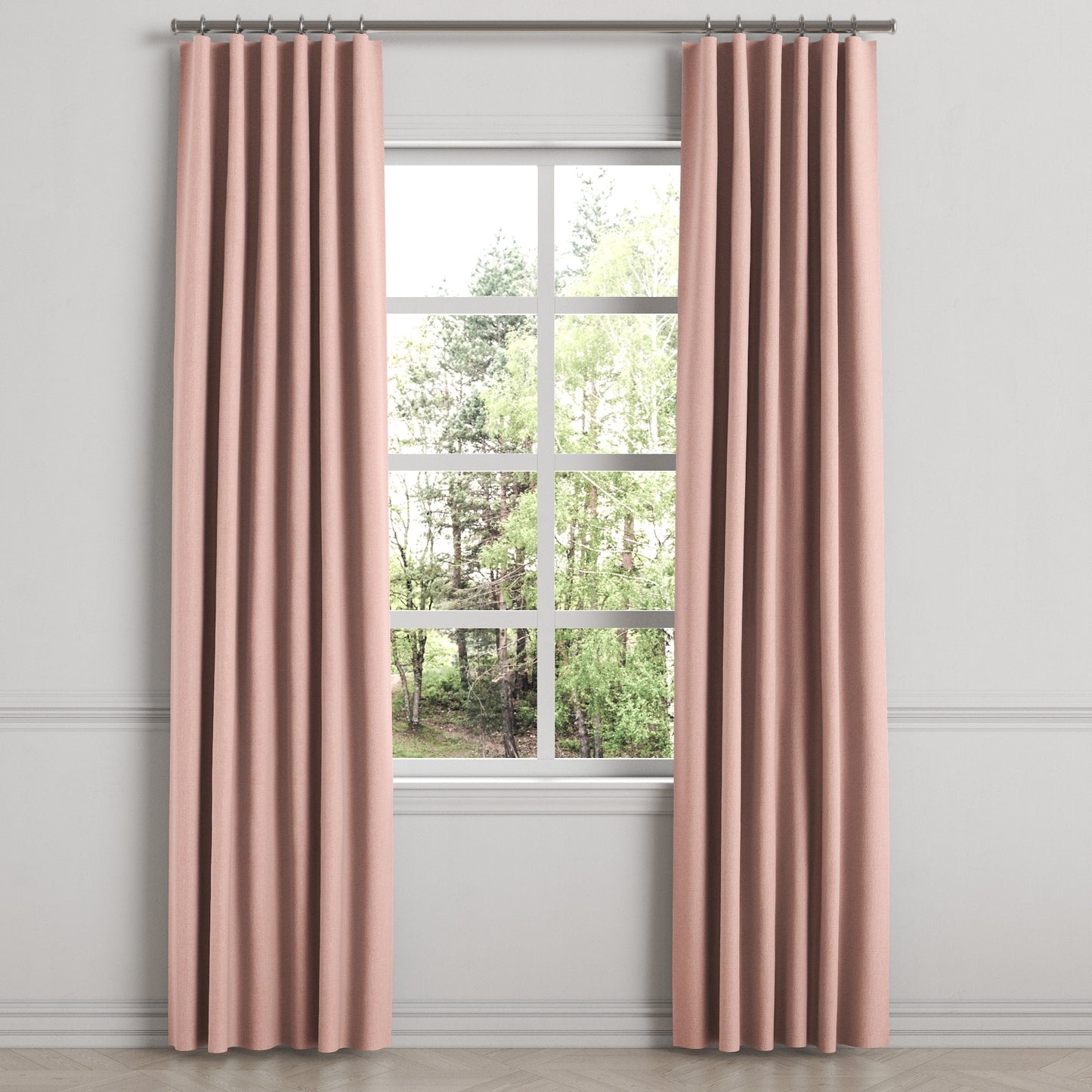 Convertible Drapery in Slubby Linen - Think Pink