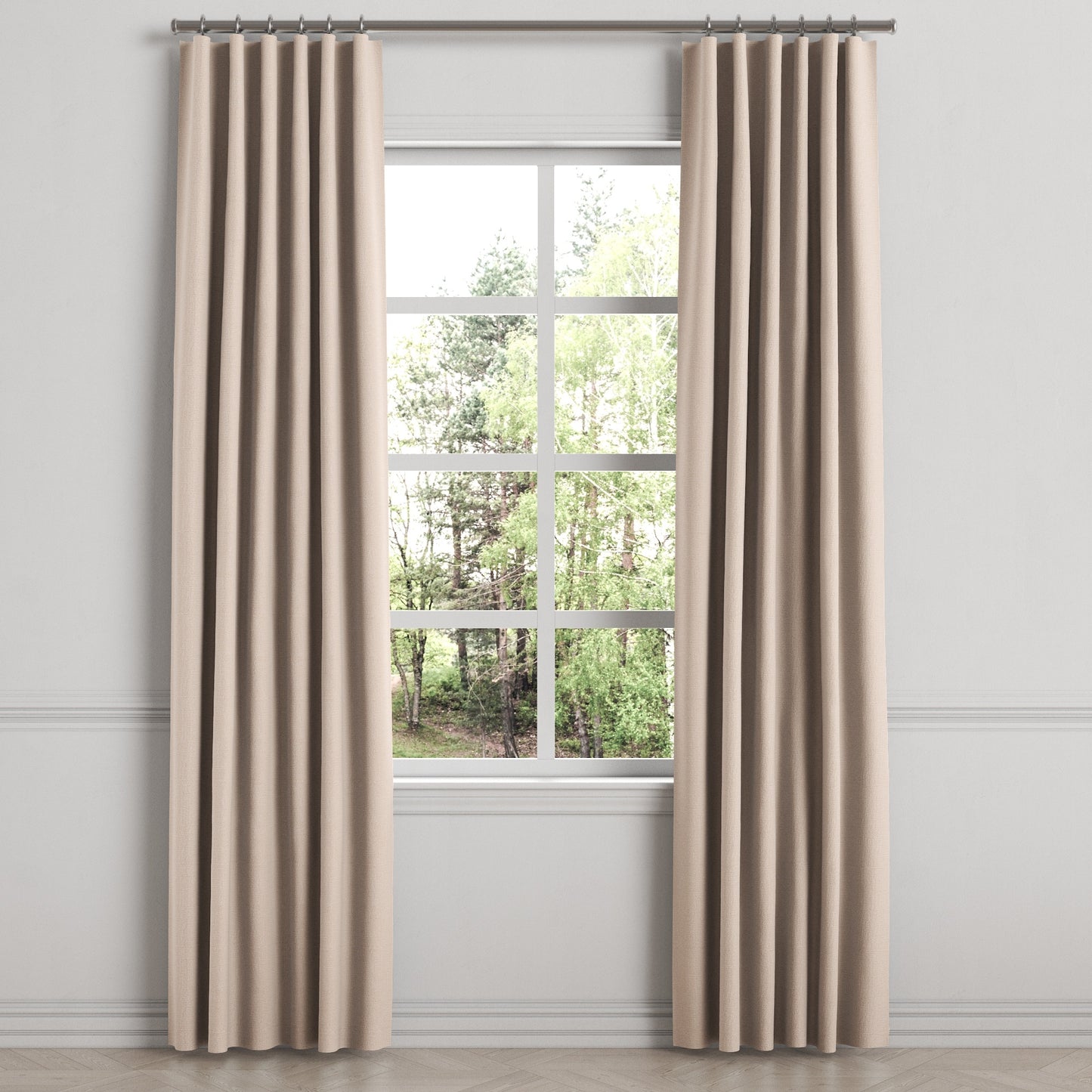 Convertible Drapery in Slubby Linen - Cashmere