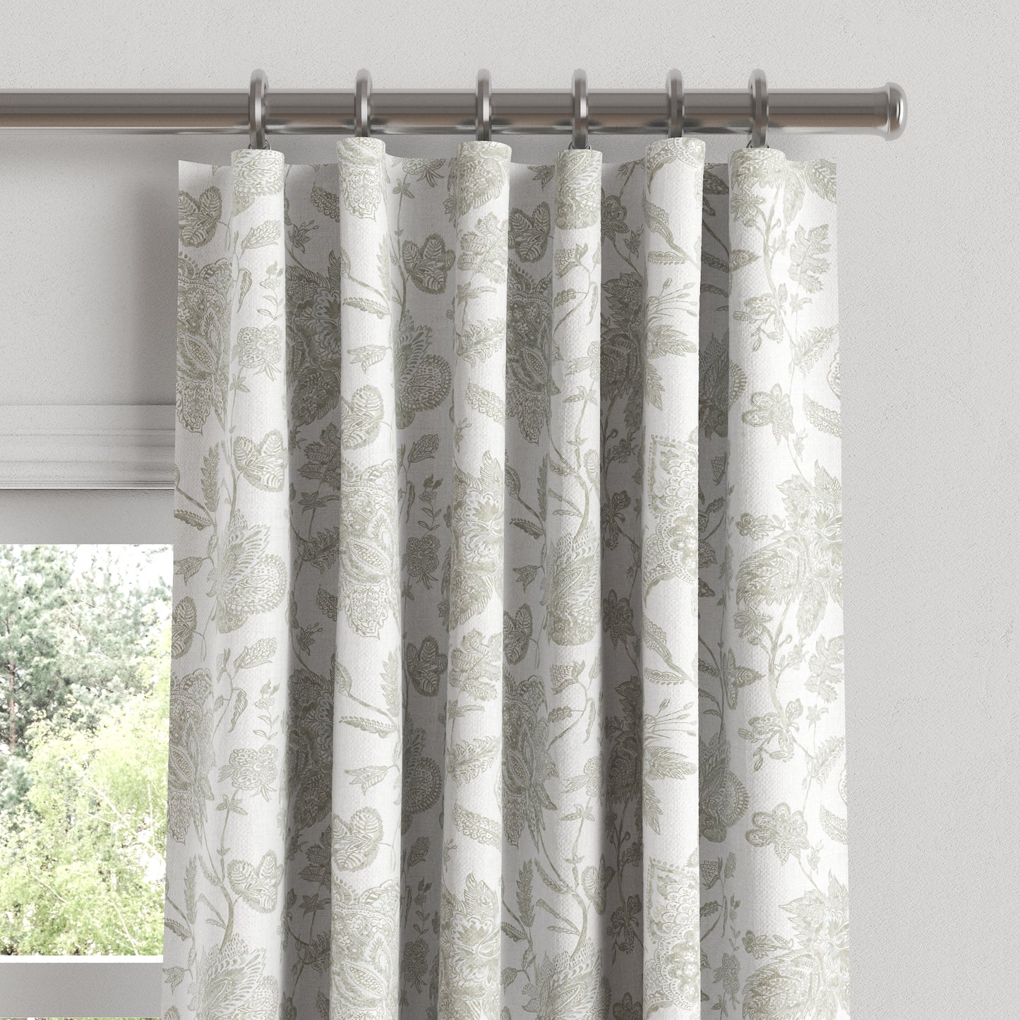 Convertible Drapery in Toile - Rich Cream