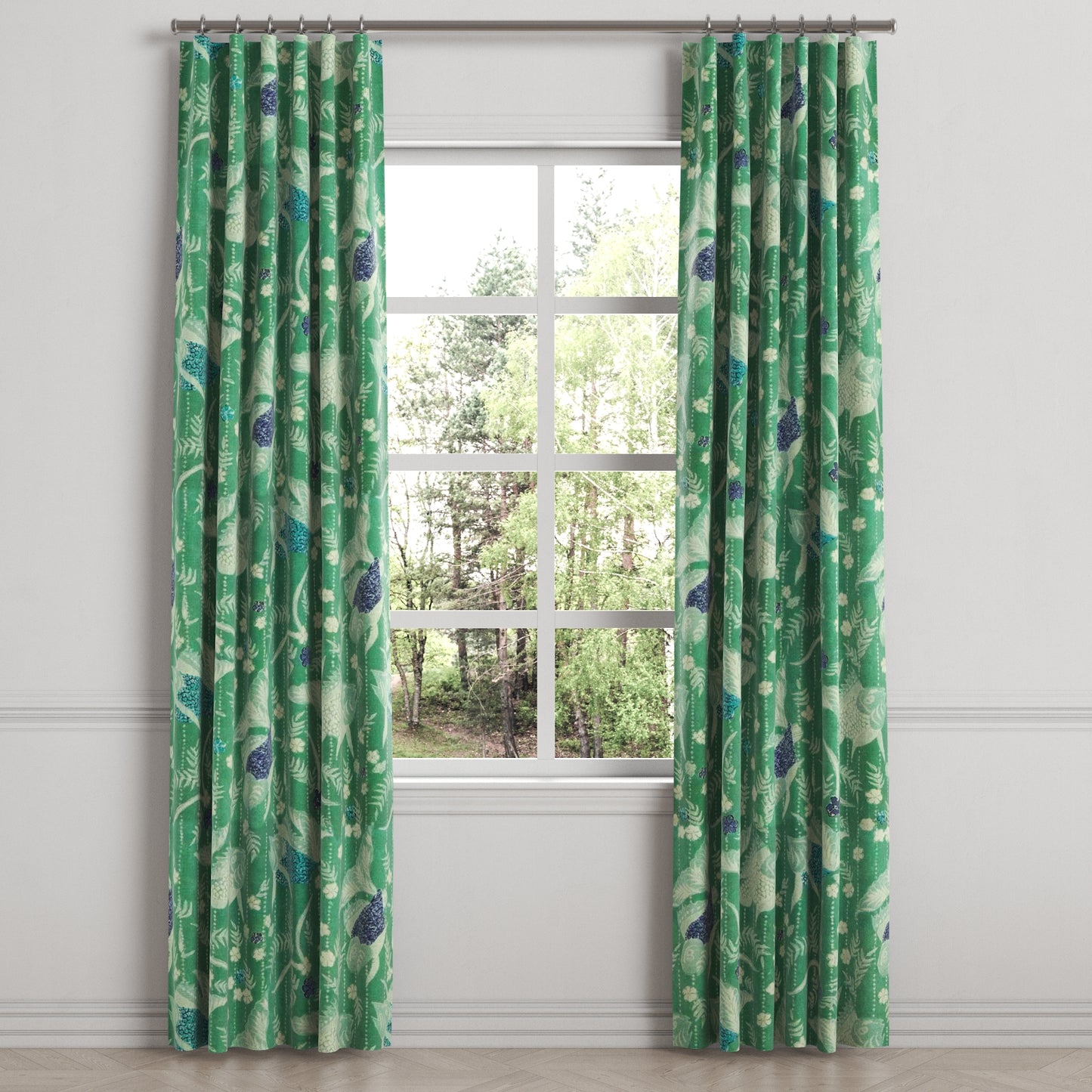 Convertible Drapery in Koi Pond - Green