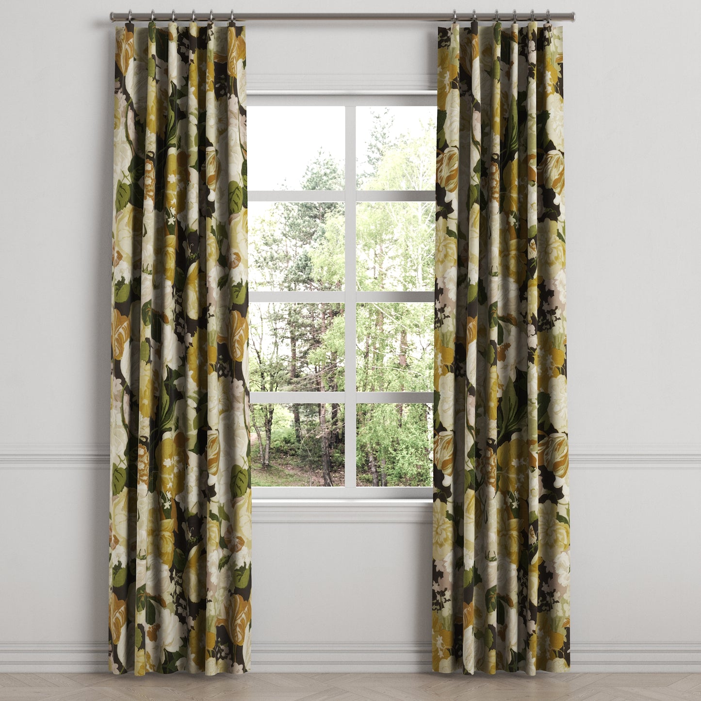 Convertible Drapery in Garden Tea Time - Moonglow