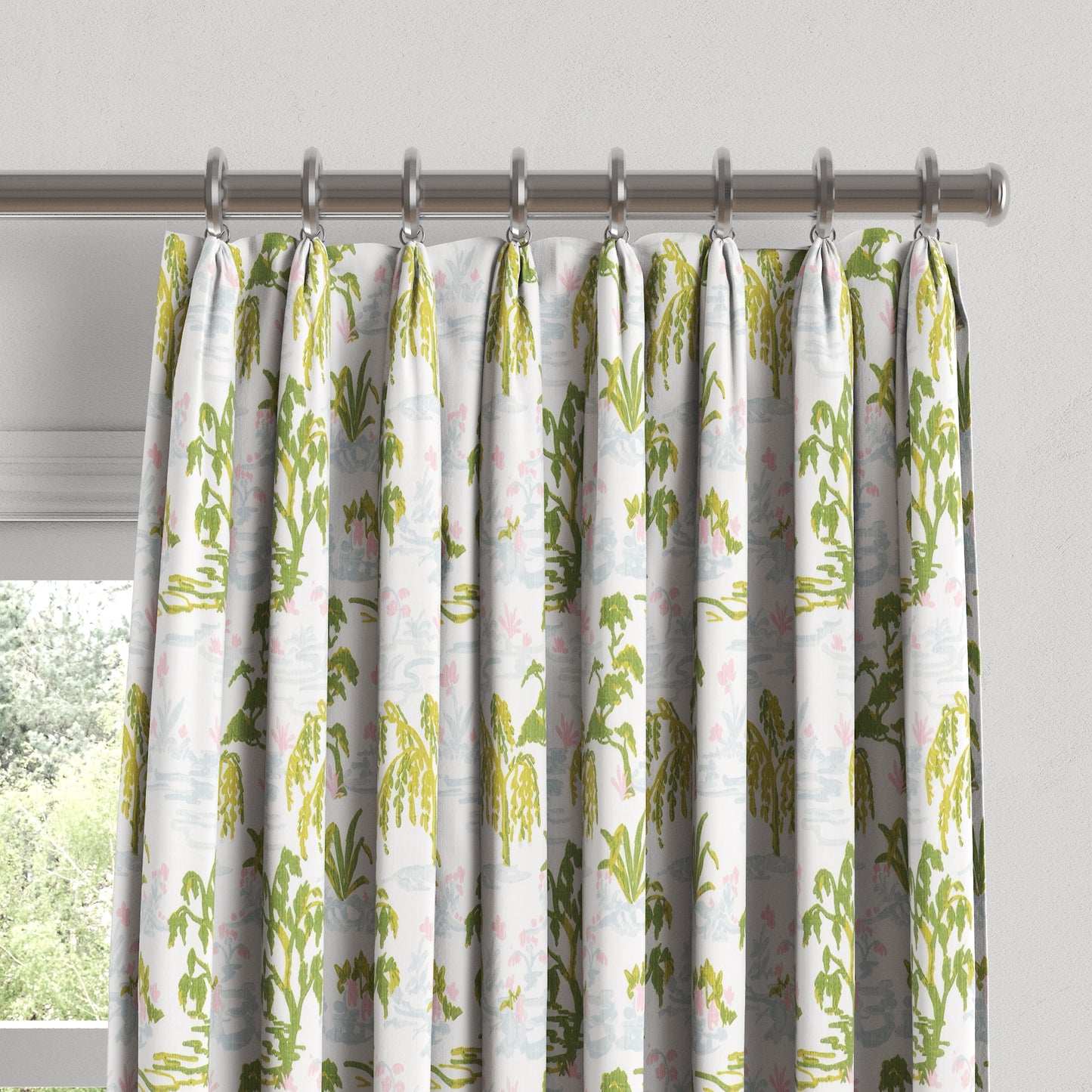 Euro Pleat Drapery in Meadow - Willow
