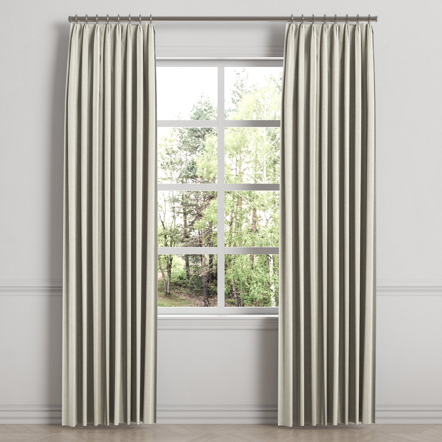Euro Pleat Drapery in All Lined Up - Shell
