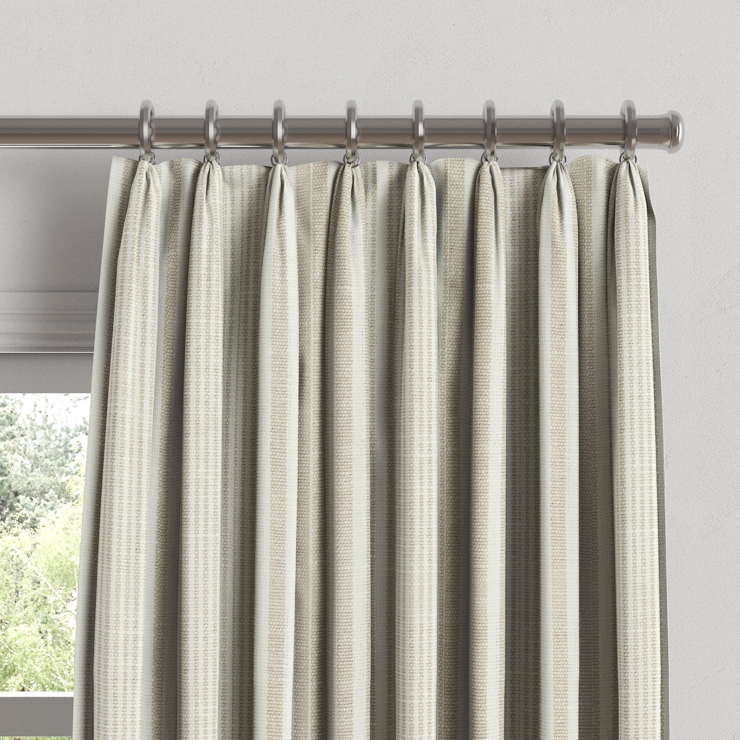 Euro Pleat Drapery in Baldwin - Fog
