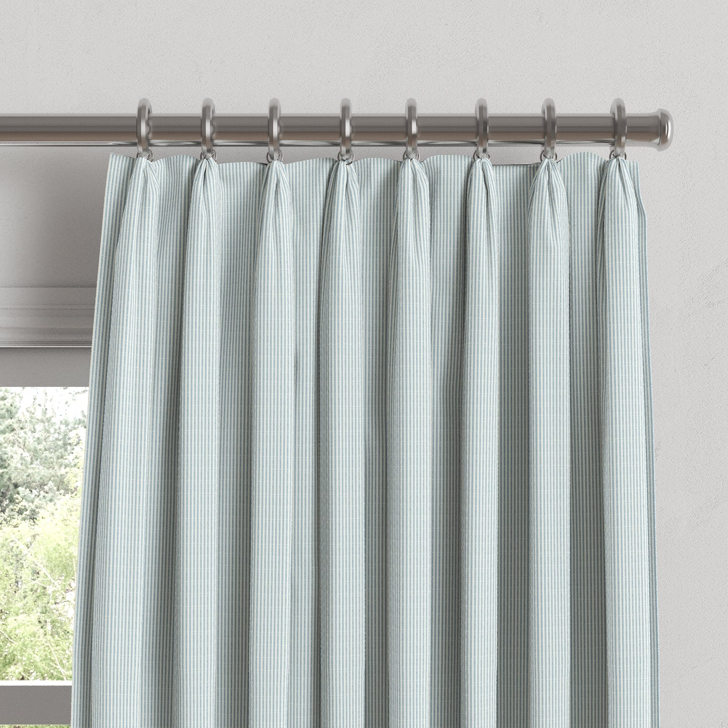 Euro Pleat Drapery in Baldwin - Baby Blue