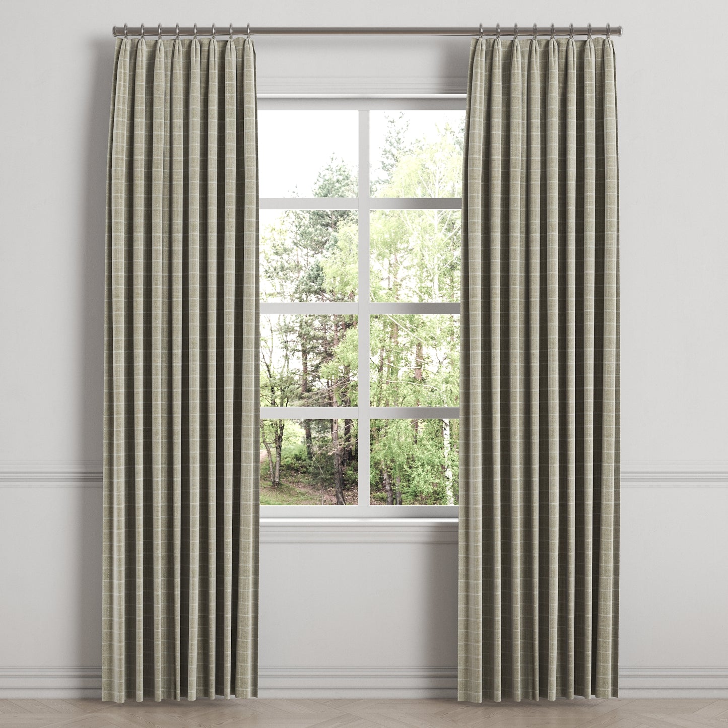 Euro Pleat Drapery in 100% Linen - Hazelnut