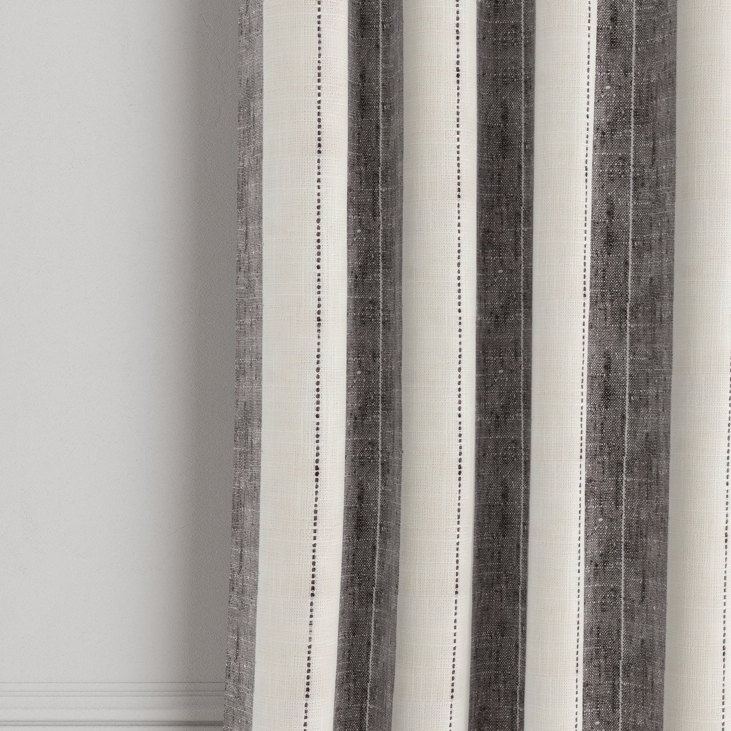 Grommet Drapery in French Laundry Stripe - Midnights