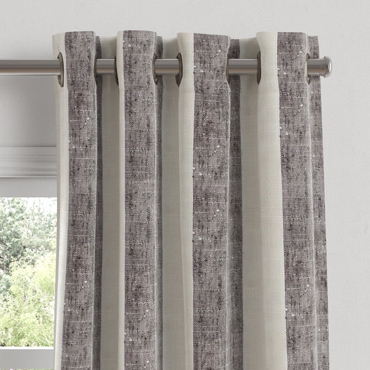 Grommet Drapery in French Laundry Stripe - Midnights