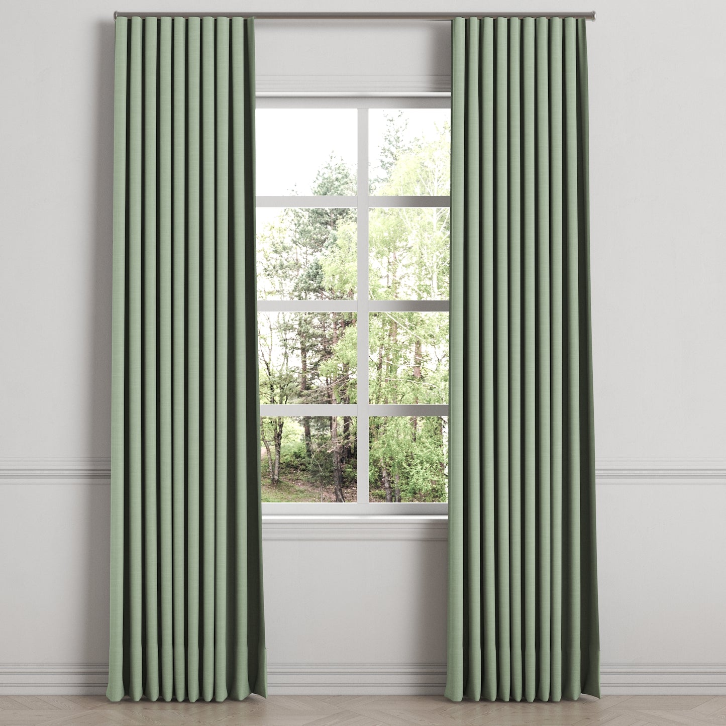 Ripplefold Drapery in Classic Linen - Olive
