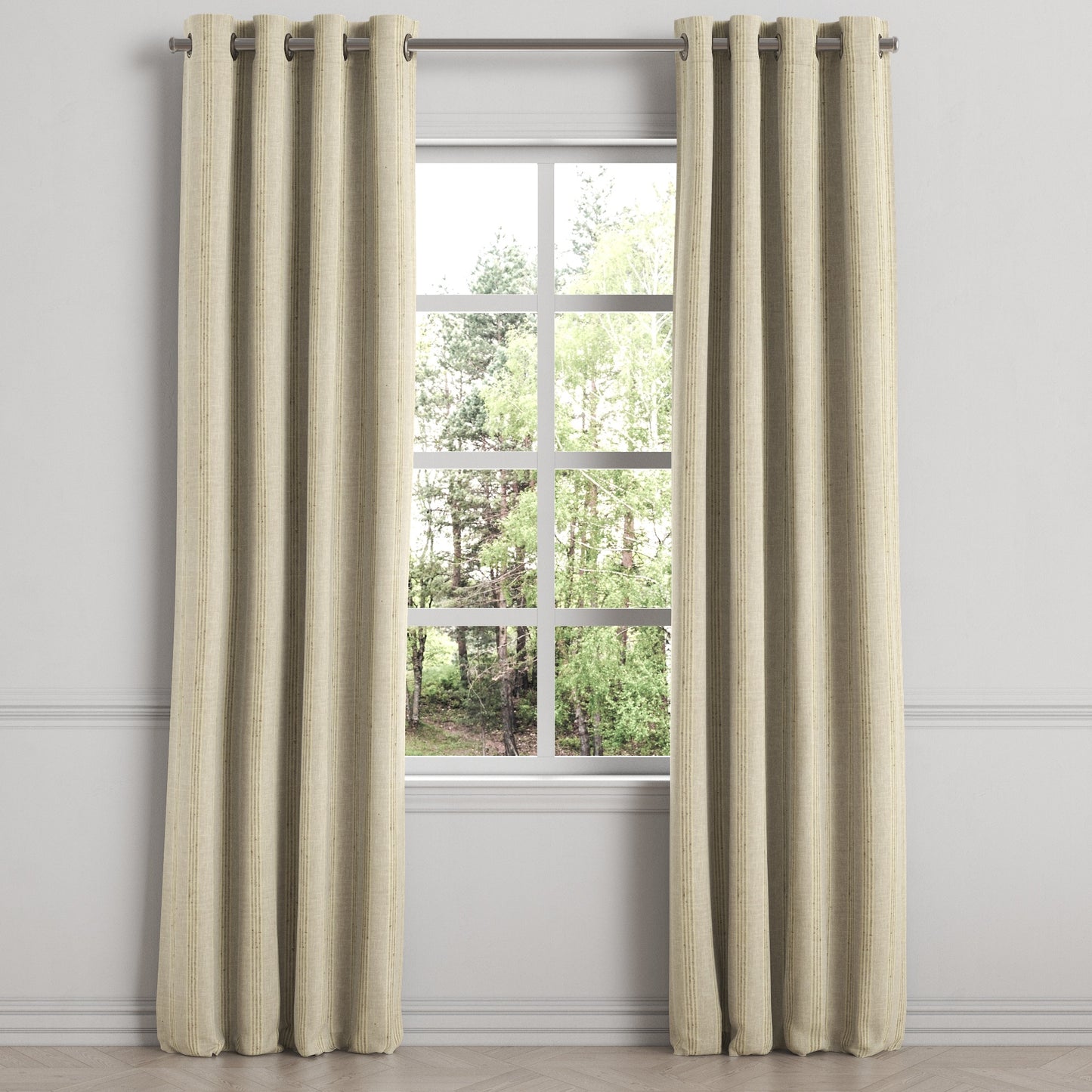 Grommet Drapery in Nautical Stripes - Beachy