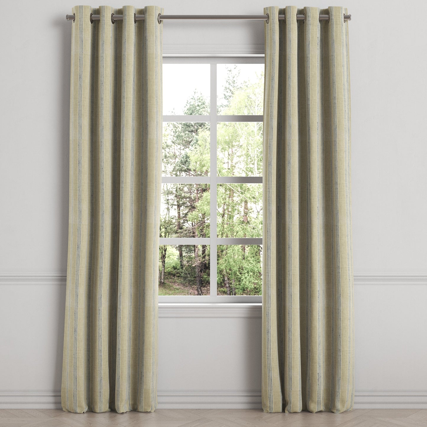 Grommet Drapery in Nautical Stripes - Shoreline