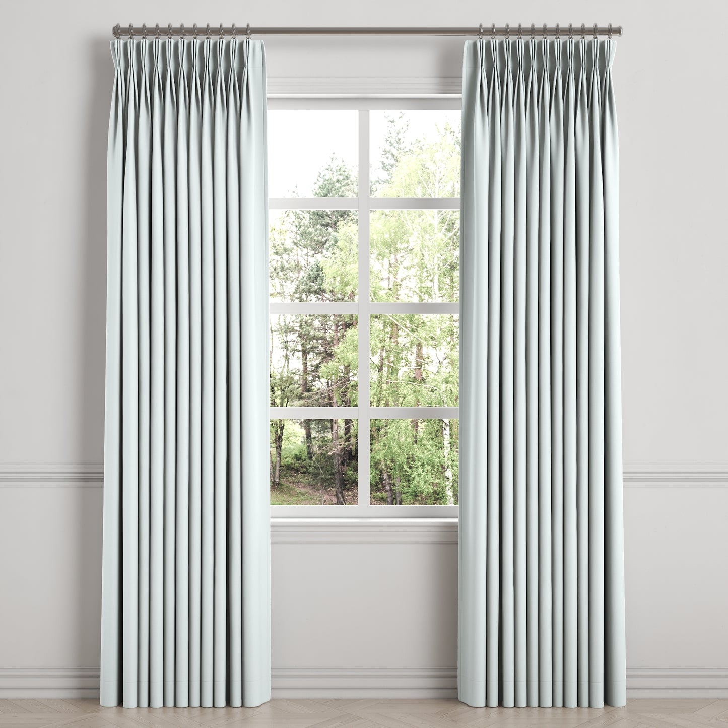 Pinch Pleat Drapery in Lush Linen - Ice