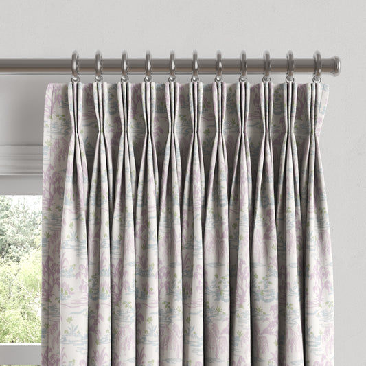 Pinch Pleat Drapery in Meadow - Lavender