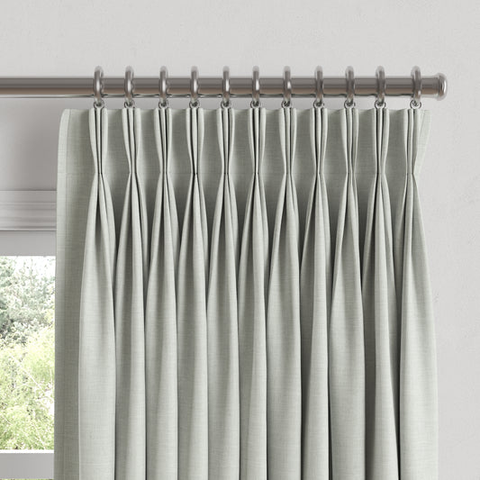 Pinch Pleat Drapery in Lush Linen - Fog