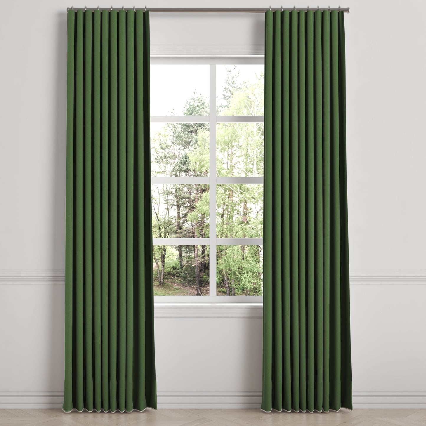 Ripplefold Drapery in Lush Linen - Forest
