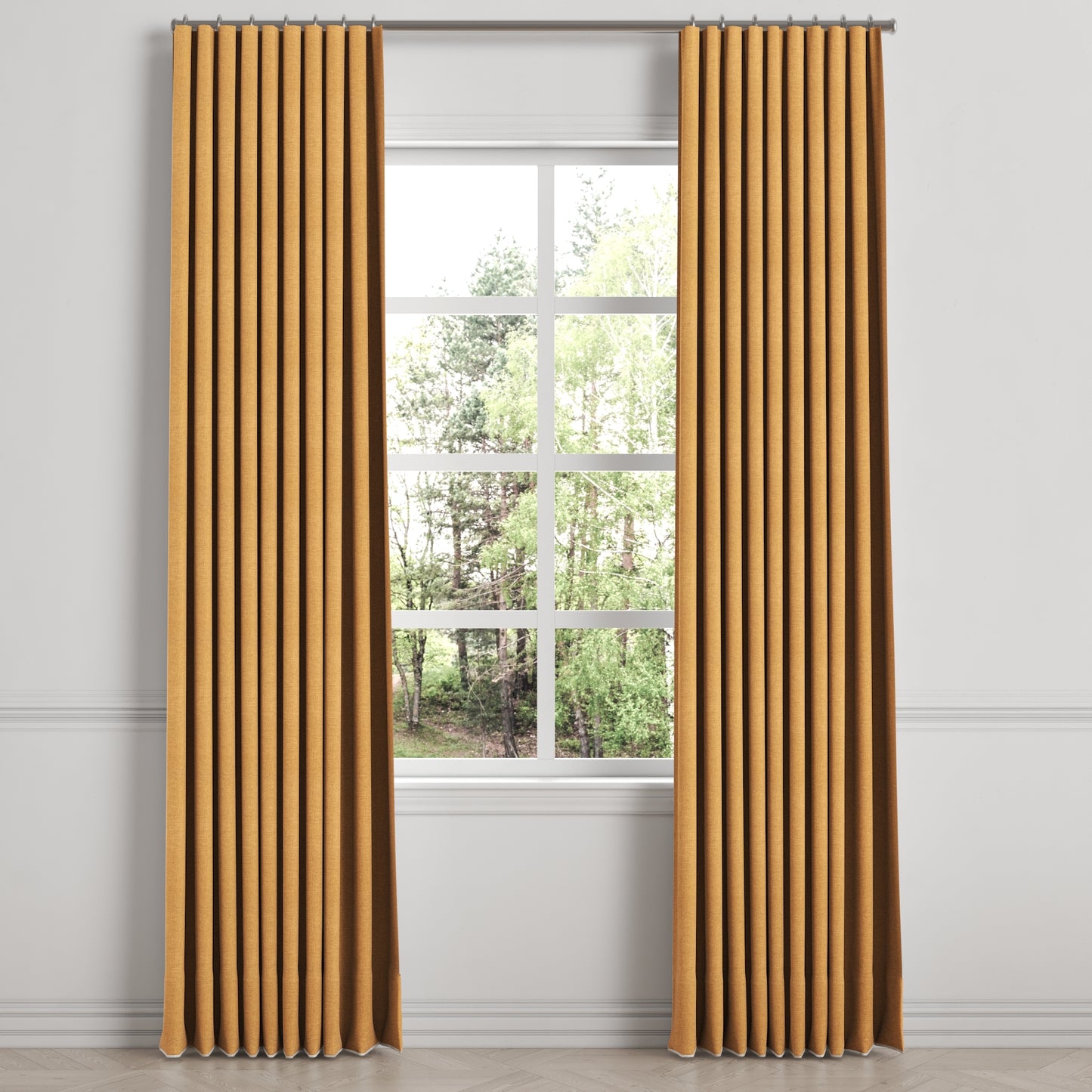 Ripplefold Drapery in Lush Linen - Turmeric