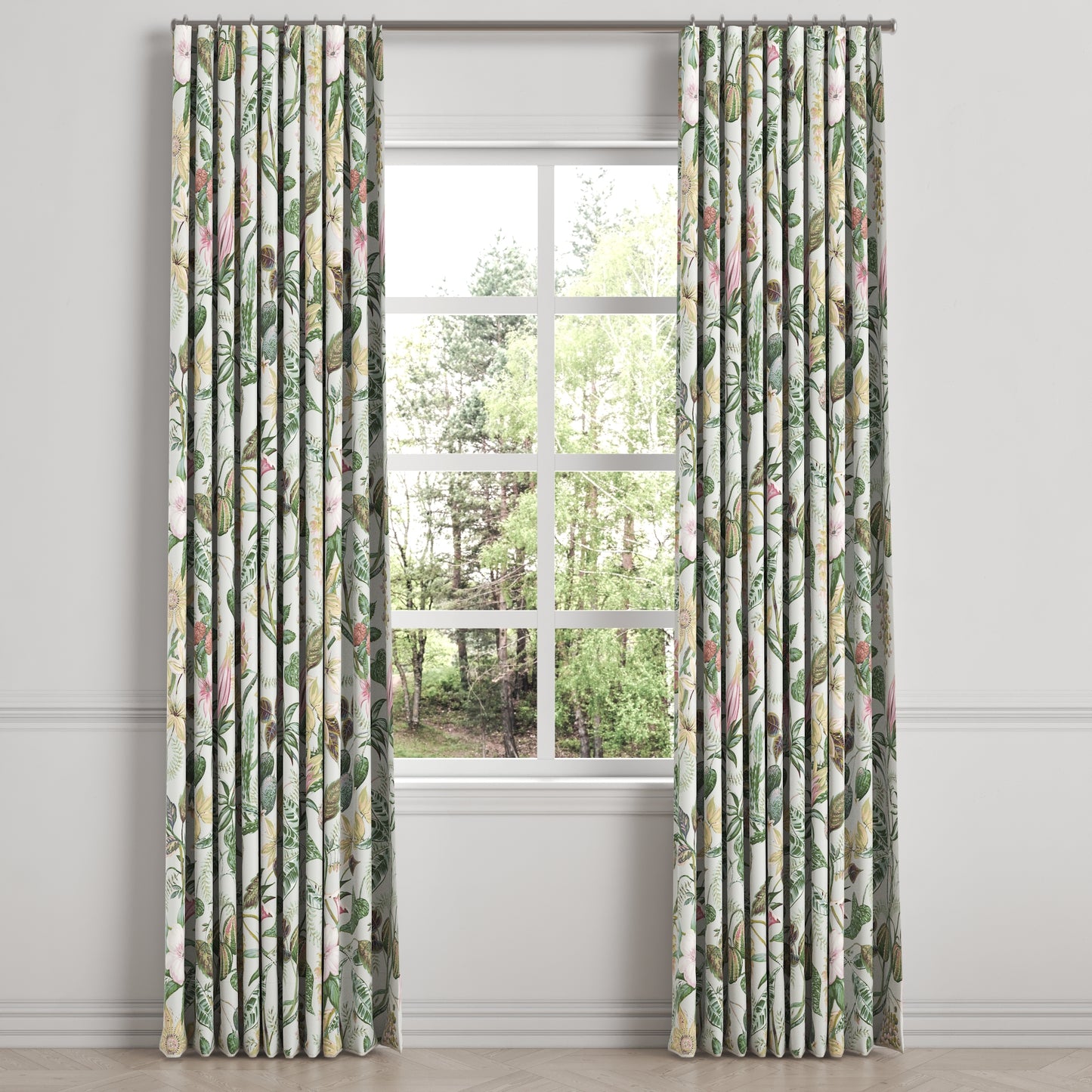 Ripplefold Drapery in Botanical - Seamist