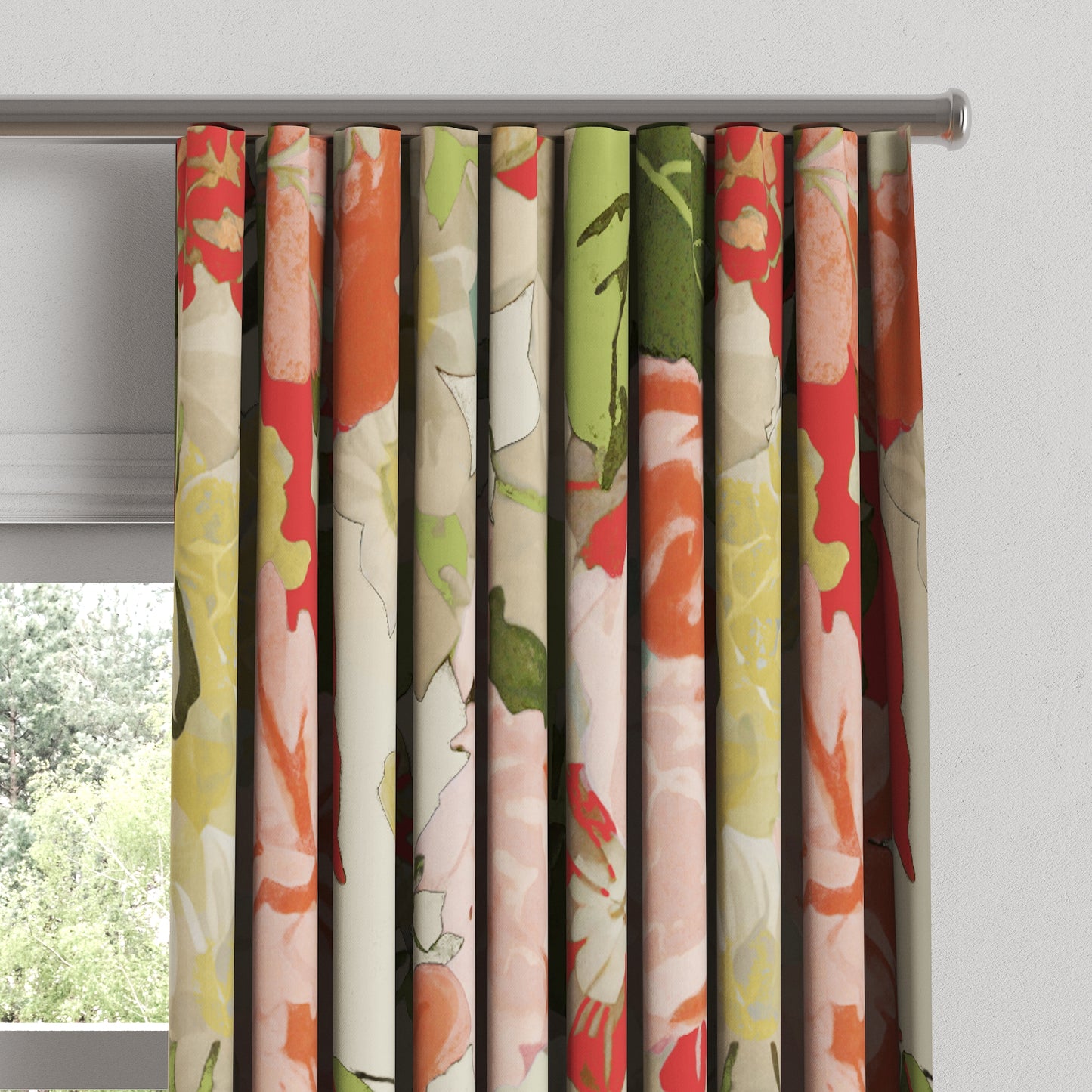 Ripplefold Drapery in Garden Tea Time - Pink