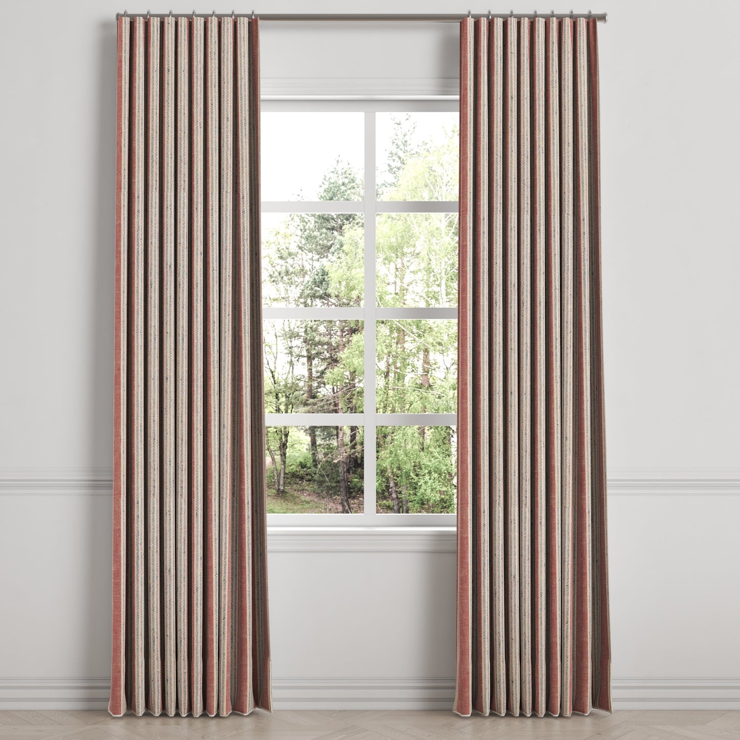 Ripplefold Drapery in Nautical Stripes - Buoy