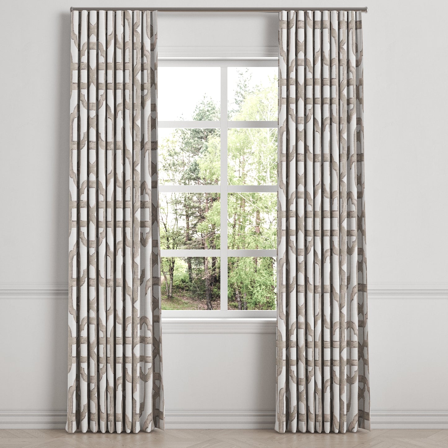 Ripplefold Drapery in Trellis Like It Is - Beige