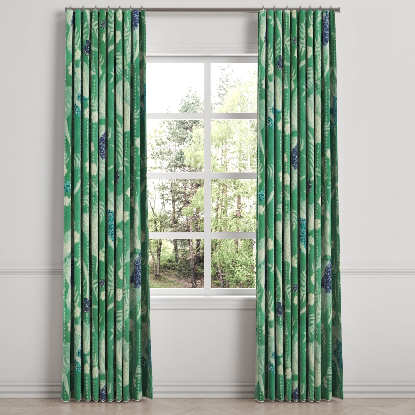 Ripplefold Drapery in Koi Pond - Green