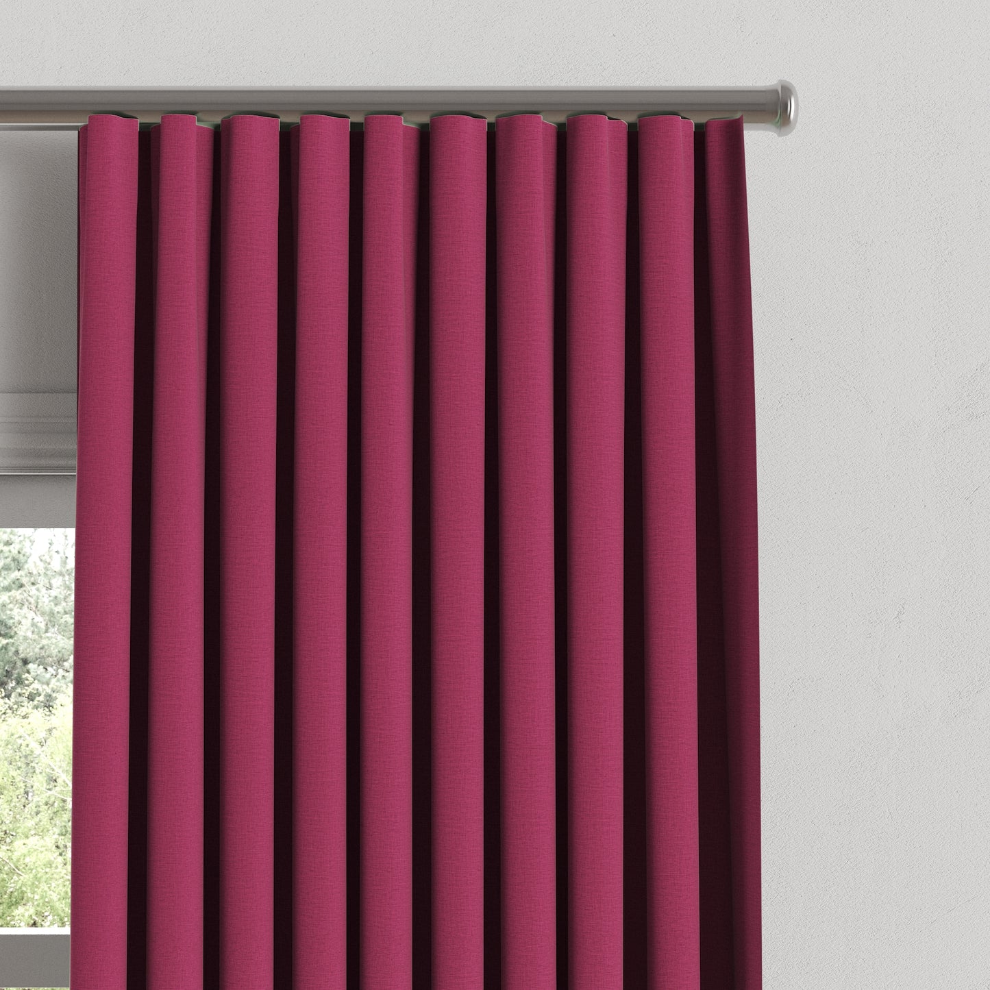 Ripplefold Drapery in Lush Linen - Beet