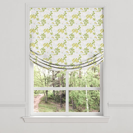 Relaxed Roman Shade in Meadow - Willow