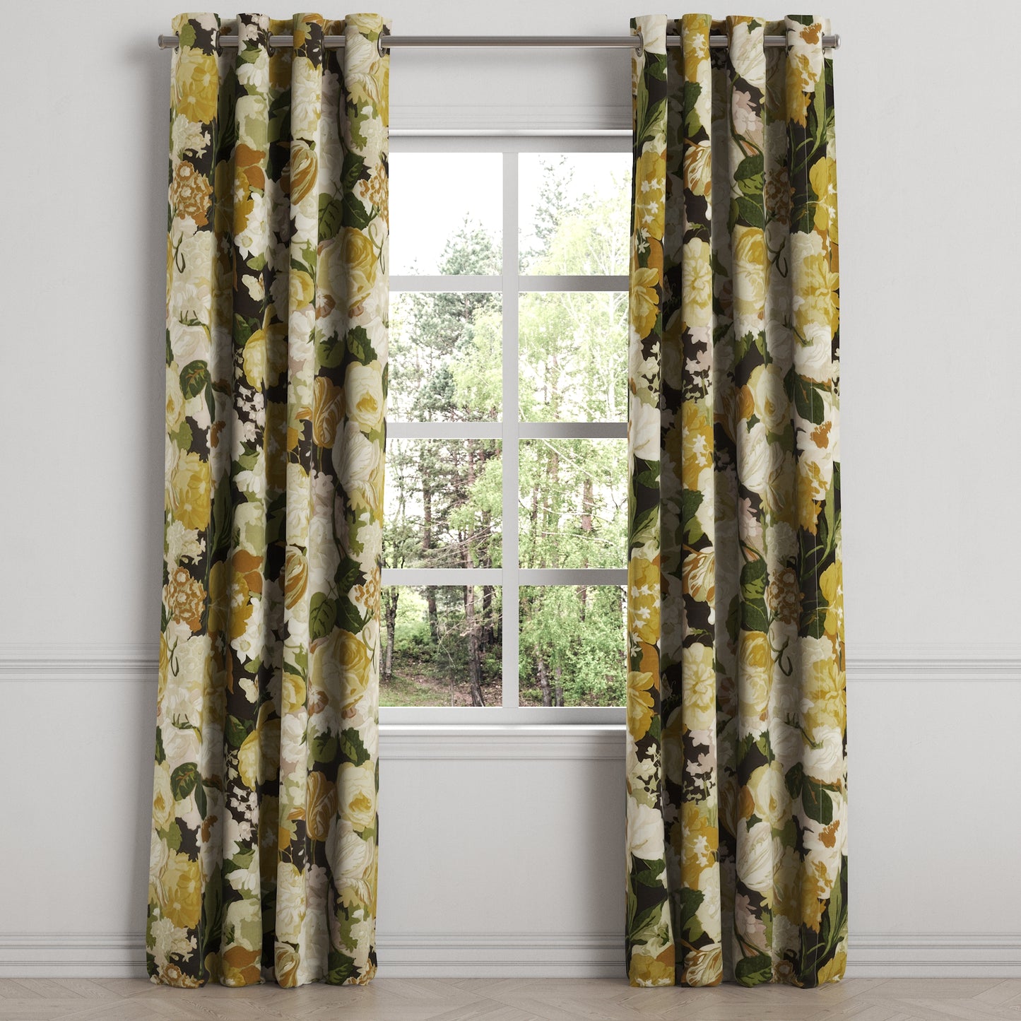 Grommet Drapery in Garden Tea Time - Moonglow