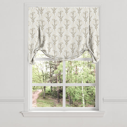Tulip Roman Shade in Cottage Flowers - Vanilla