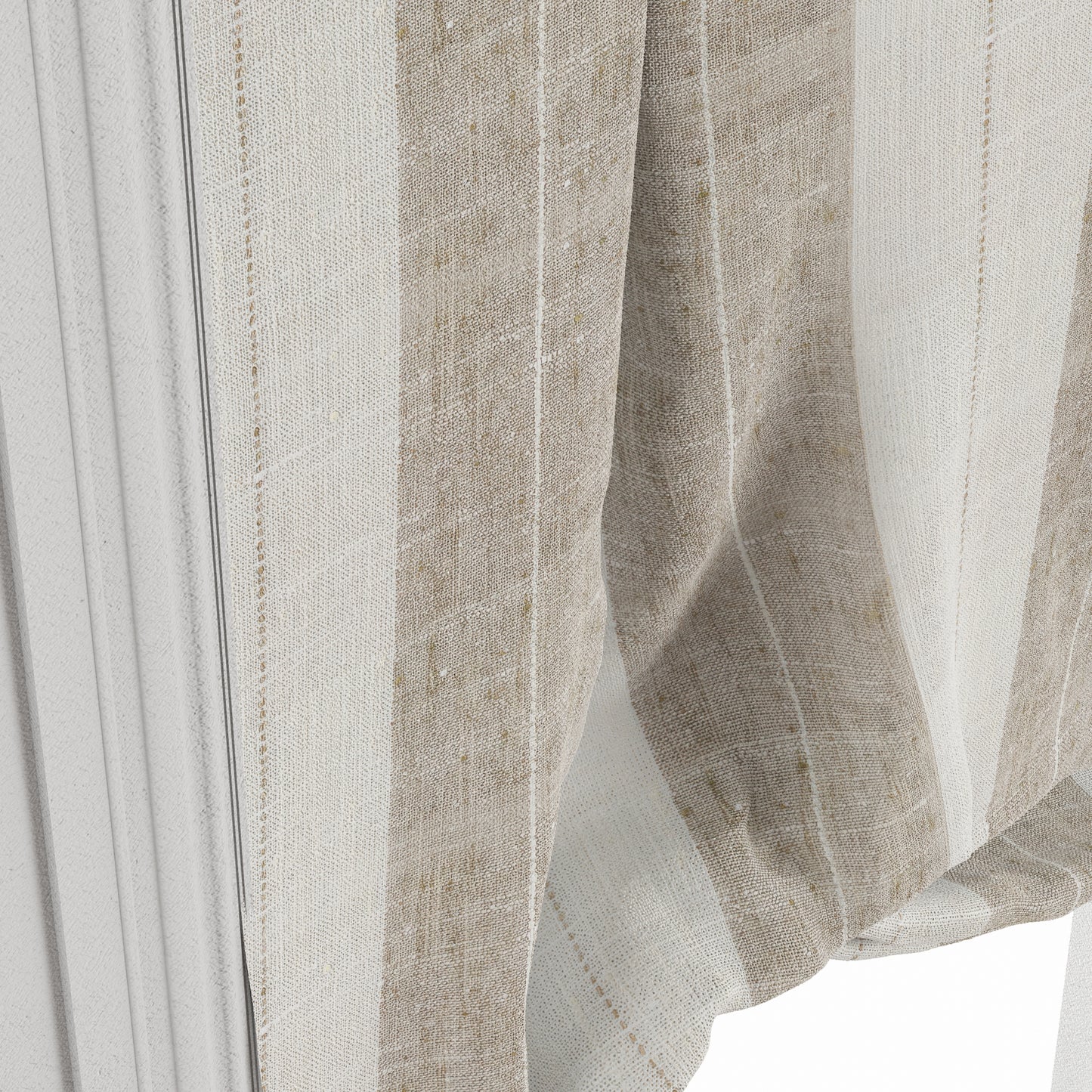 Tulip Roman Shade in French Laundry Stripe - Champagne