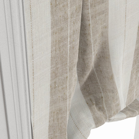 Tulip Roman Shade in French Laundry Stripe - Champagne