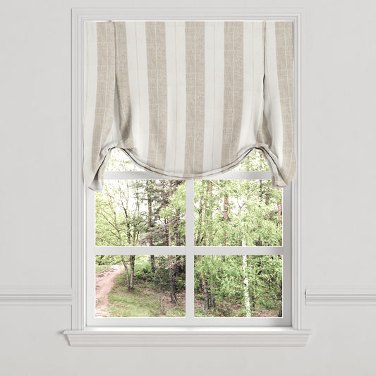 Tulip Roman Shade in French Laundry Stripe - Champagne