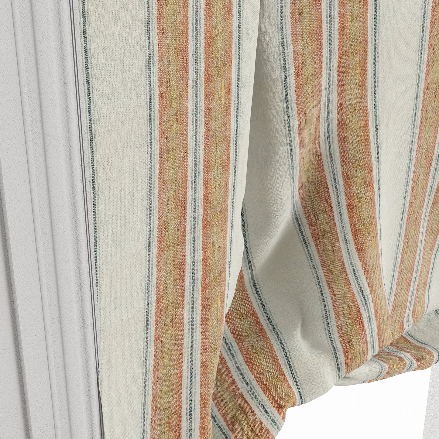 Tulip Roman Shade in French Laundry Stripe - Apricot