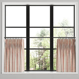 Pinch Pleat Cafe Curtains in All Lined Up - Sunset