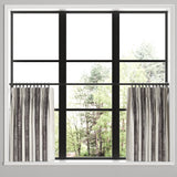 Pinch Pleat Cafe Curtains in French Laundry Stripe - Midnights