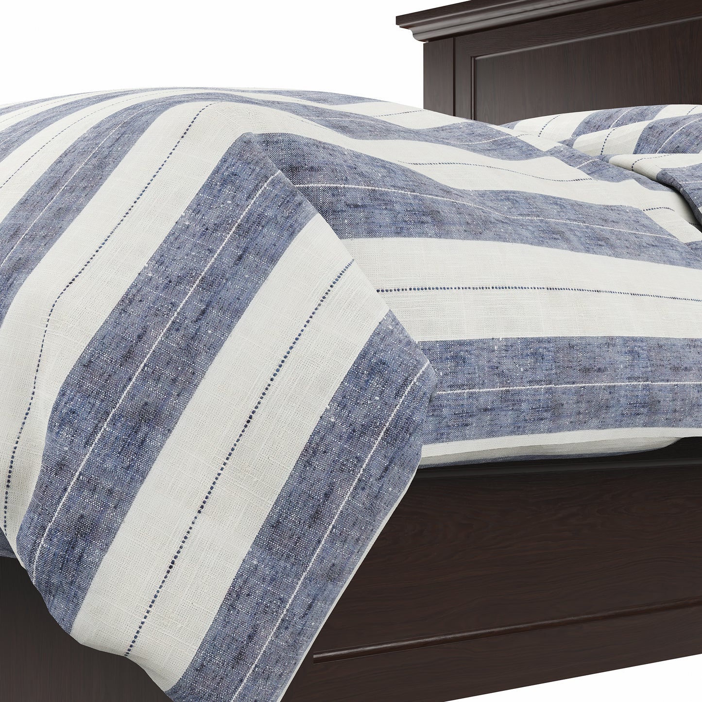 Duvet Cover in French Laundry Stripe - Navy