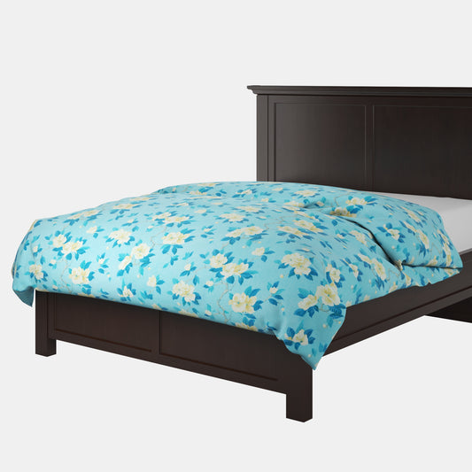 Duvet Cover in Grandma's Floral - Pale Blue