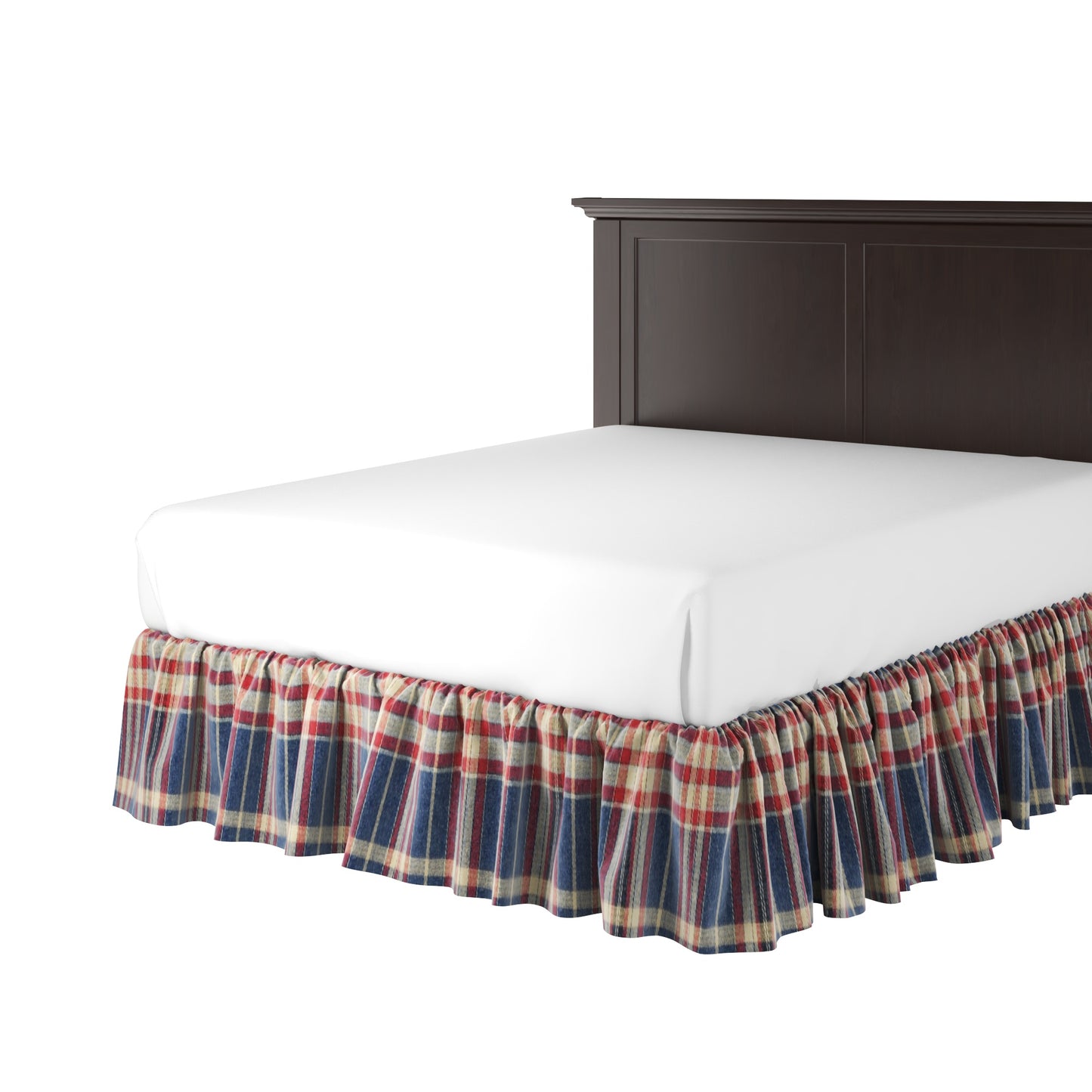 Ruffle Bedskirt in Tartan - Flannel
