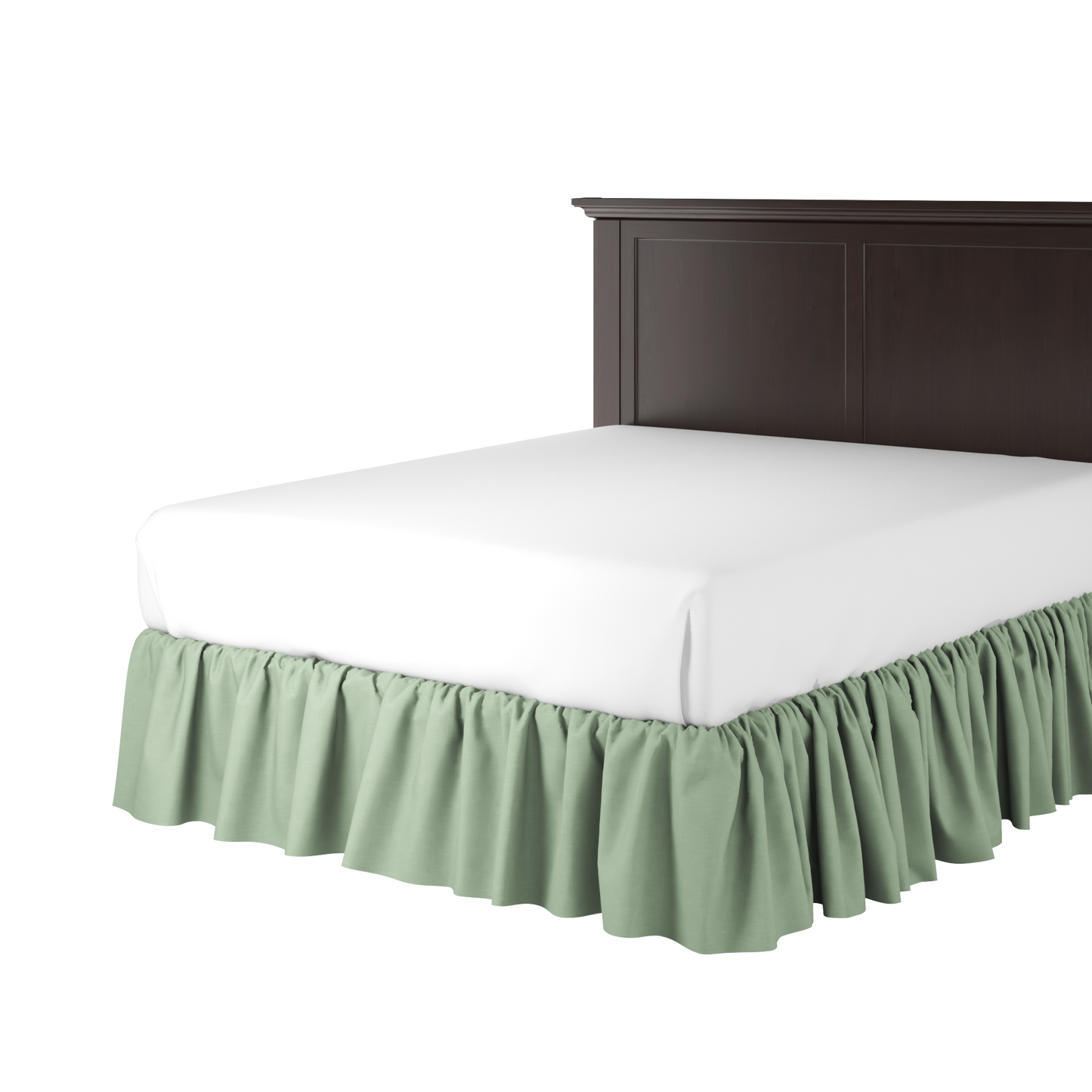 Ruffle Bedskirt in Classic Linen - Olive