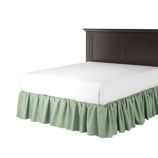 Ruffle Bedskirt in Classic Linen - Olive
